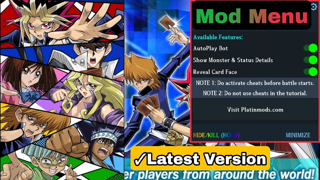 Yu Gi Oh Duel links mod apk v5.10.0 Mod Menu.