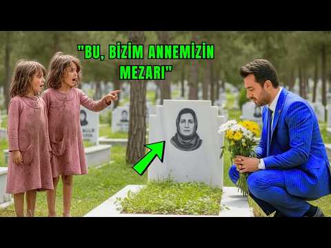 MİLYONER EŞİNİN MEZARINI ZİYARET ETTİ, AMA İKİ DİLENCİ İKİZ KIZ “İŞTE BİZİM ANNEMİZ” DEDİĞİNDE…