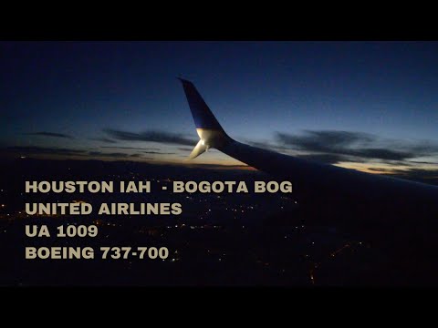 Boeing 737-700 | UNITED AIRLINES | IAH-BOG | Houston - Bogota | 2017 | Red-eye Flight