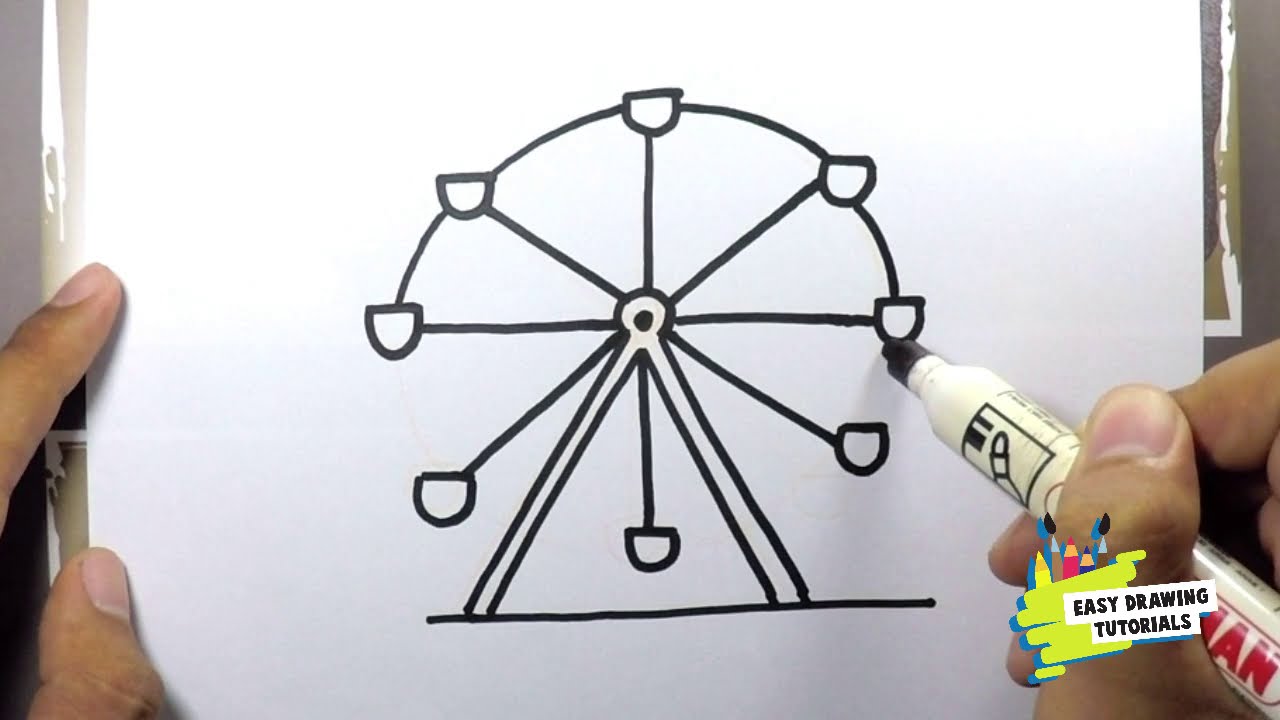 How To Draw Easy Ferris Wheel