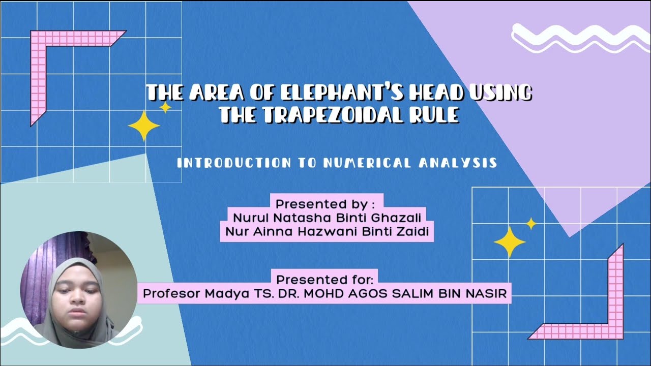 MAT575 - The area of elephant's head using the trapezoidal rule. - YouTube