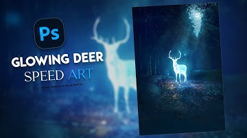 Creating Easy Glowing deer in Photoshop | Speed Art | Photo Manipulation