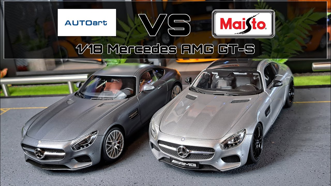Mercedes Benz AMG GT-S 1/18 Autoart vs. modified Maisto Diecast