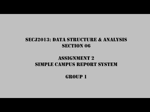 DSA Assignment 2: Simple Campus Reporting System