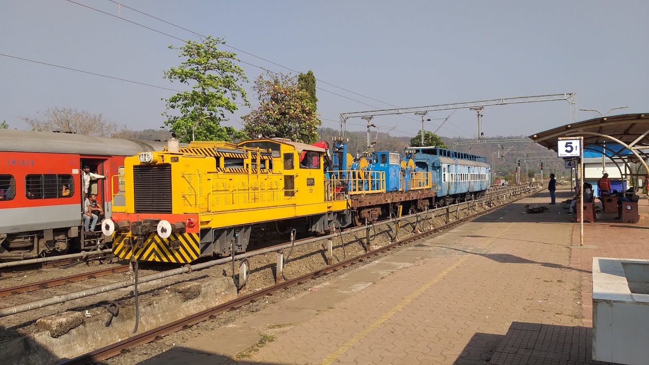 Konkan Railway Electrification Progress | Chiplun Railway station