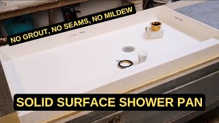 Corain Solid Surface Shower Pan  Part 1