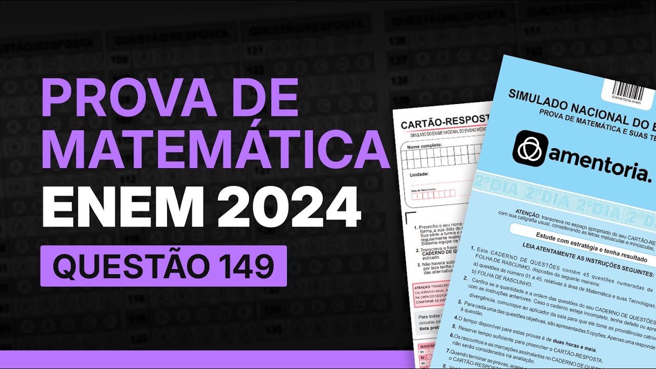 Questão 149 | prova verde ENEM 2024 | Para obter um sólido de revolução (rotação de 360° em torno de