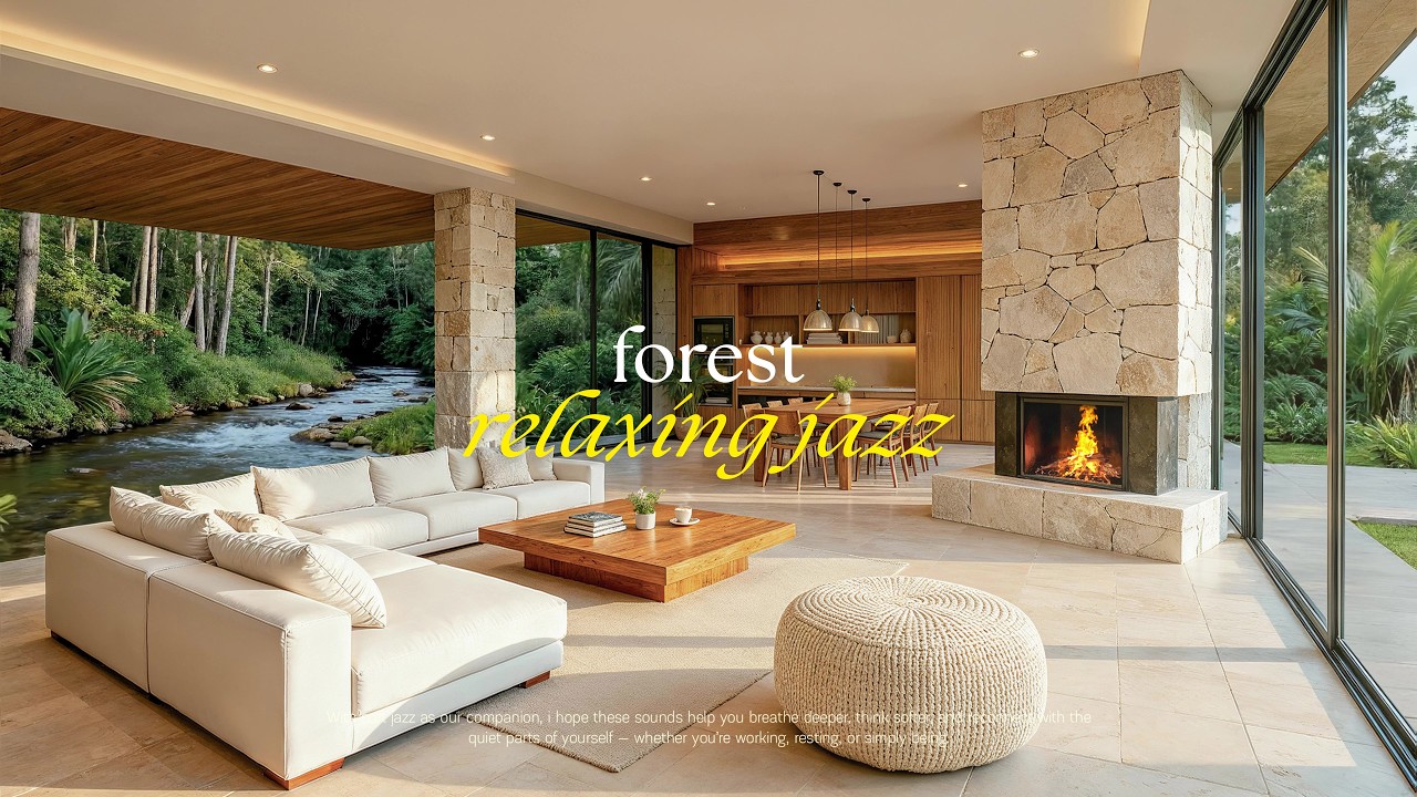 (NO MID-ROLL ADS) Inside the Cozy Room 🌿 Smooth Jazz & Beautiful Nature Ambience