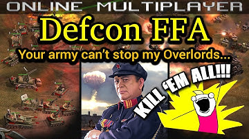 Defcon FFA - Nuke General - Pro Rules | C&C Generals Zero Hour | No Commentary