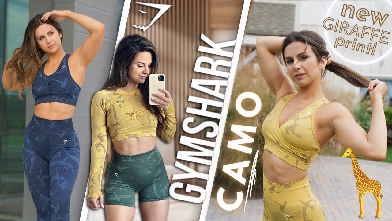 GIRAFFE CAMO?! UNRELEASED GYMSHARK CAMO TRY ON HAUL! WHAT'S THE DIFFERENCE?  GYMSHARK REVIEW 2021 