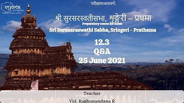 12.3 | Q&A | SSS Prathama - 25 June 2021