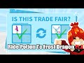 Trading ride potion to frost dragon pt3 the struggle is real adopt me trading challenge