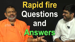Rapid fire questions and answers || paripoornananda swami @Sreepeetam ​