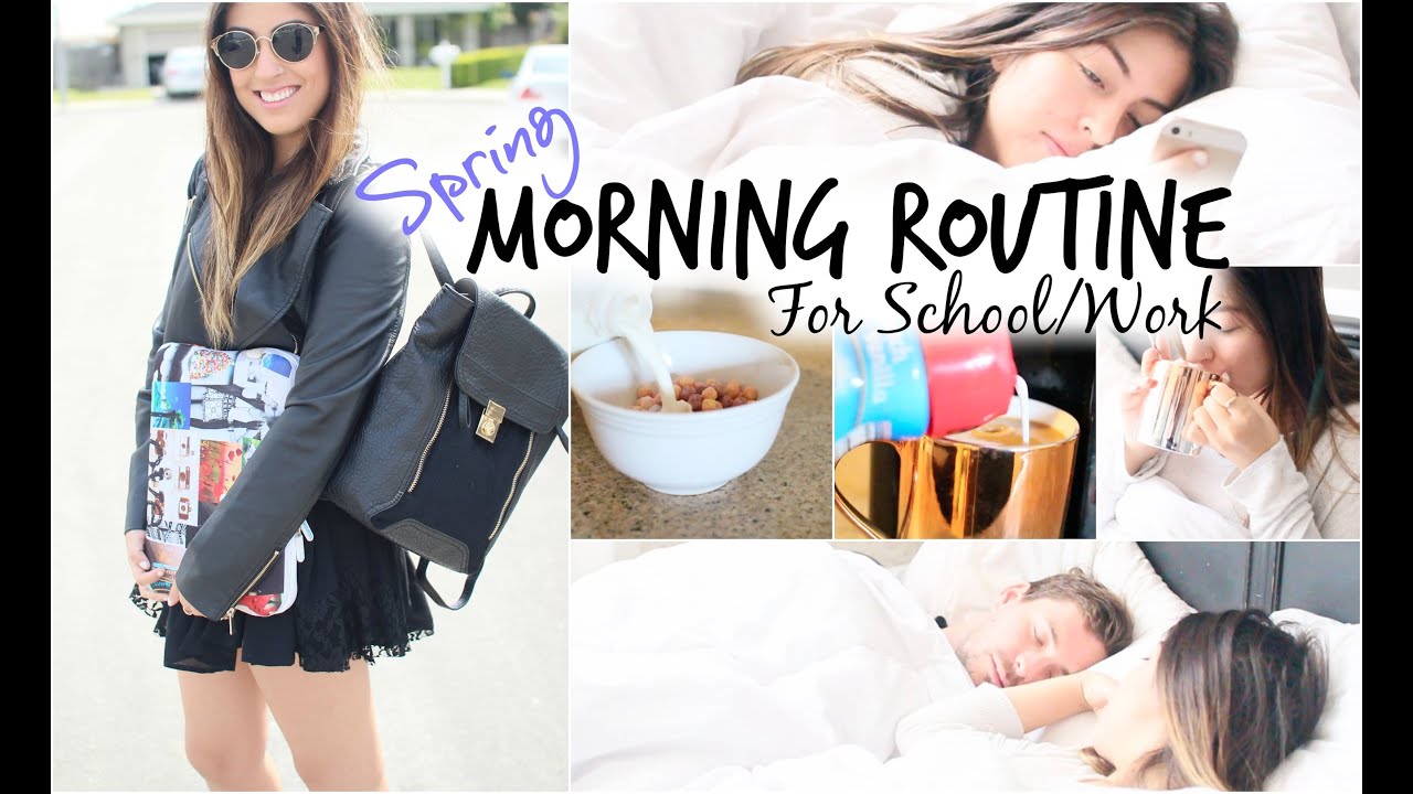 Spring Routine To Do Girl Spring Morning Routine: School/Work - YouTube