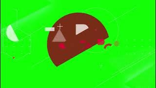Geometric abstract shape green screen video effect. @zig zag