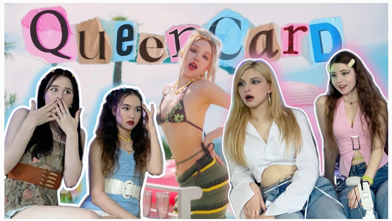 Queen card g. Queen Card обложка. Квин кард Джи Айдл. Queen Card Gidle обложка. G Idle Queencard альбом.