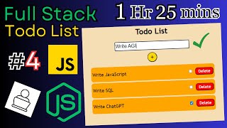Build a Full Stack Todo List Application in JavaScript | Fetch Backend API from Frontend | 1 Hr. #4 screenshot 5