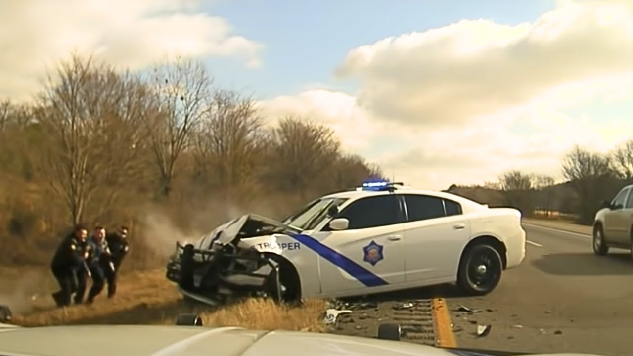 Police RAM Vehicle HEAD ON At 130MPH To Stop HighSpeed Chase - YouTube