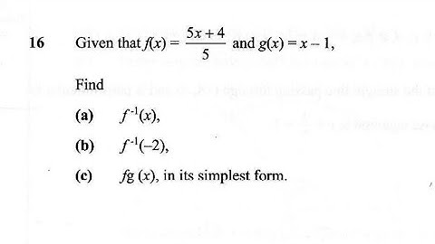 Mathematics Paper 1 2016 -Functions