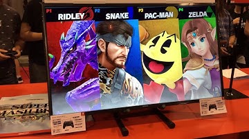 Super Smash Bros. Ultimate Demo: Ridley vs Snake vs Pacman vs Zelda - Fan Expo 2018