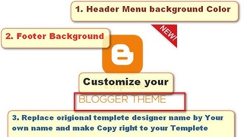 How to change your Blogger header and footer Menu Background 🔥 Blogger Template Customization-2020