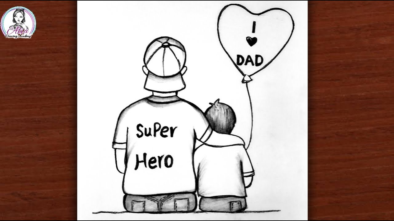 Father's Day Special Drawing | How to Draw Father's Day Easy for kids ...