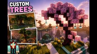 I Built 3 Custom Trees for My Minecraft Forever World (tutorial)