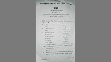 +3 2nd Semester Ethics and Values Utkal University question paper 2023