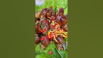 ốc ma sốt chanh gừng ớt món ăn hoang dã ẩm thực Trung Hoa #shorts
