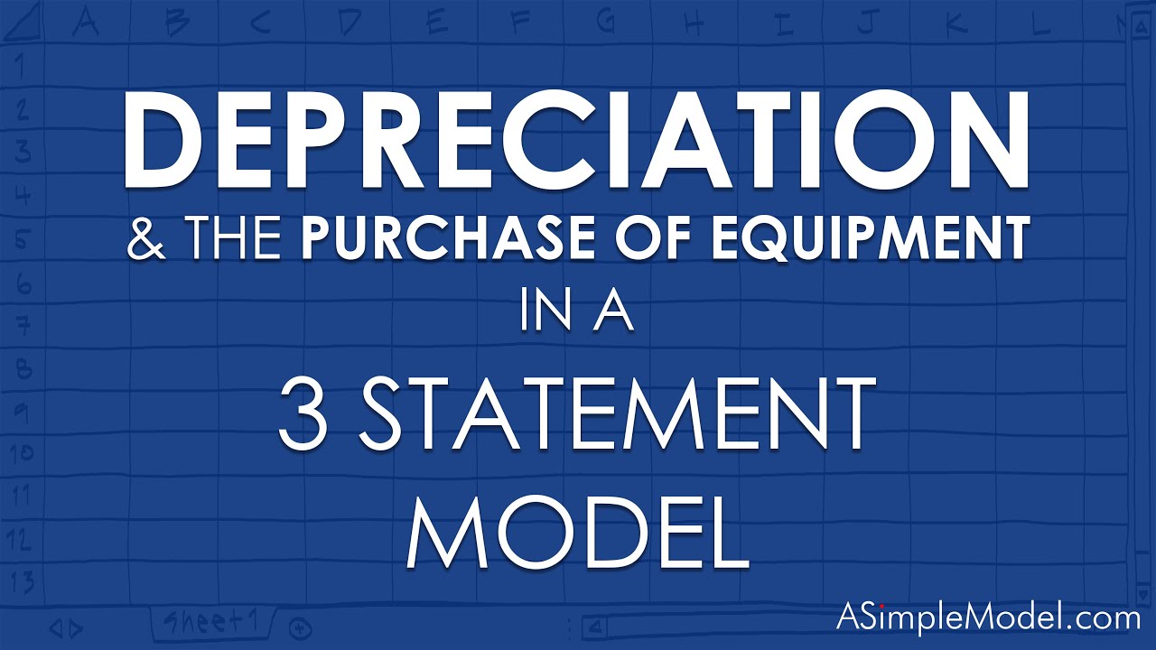 Depreciation and the Purchase of Equipment in a Three Statement Model