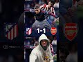 Atletico Madrid vs Arsenal #football #championsleague #footballshorts