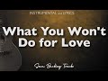 What you wont do for love   bobby caldwell acoustic karaoke