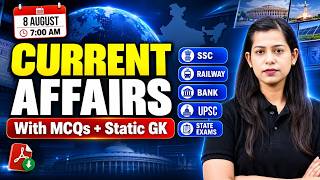 Current Affairs Today | 8 Aug 2026 Current Affairs | Daily Current Affairs by Krati Mam | Testbook