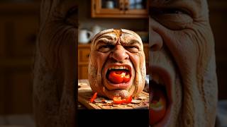 Anthropomorphic Bread Face Chewing Loadly #shorts