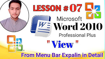 View from Menu Bar of Microsoft Word 2010 Explain in Detail By Info About Tech in Urdu...