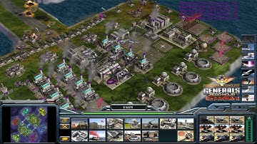 Command & Conquer: Generals - Shockwave - Usa Super Weapon 1 vs 5 Hard Generals (Bay of Pigs)