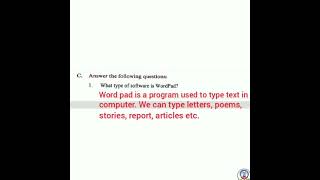 30th January 2022, #Std 2 #Subject - Computer LESSON 5 Knowing Wordpad exercise