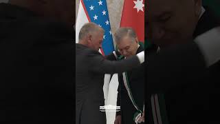 Президент Шавкат Мирзиёев Иорданиянинг олий мукофоти - "Ан-Наҳда" ордени билан тақдирланди.  #news