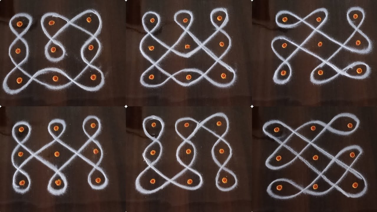 3*3 Easy rangolis for beginners | 