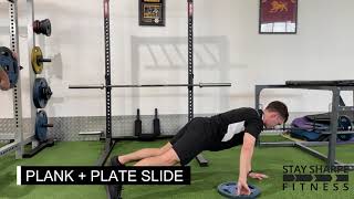 Plank + Plate Slide