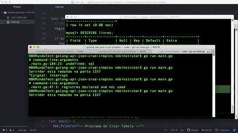 0016-35 Usando o Query, mas Ops Tem Problema de nil (Debugando Golang / MySQL)