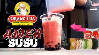 ES ANGGUR MERAH SUSU rasanya  ANJIM banget