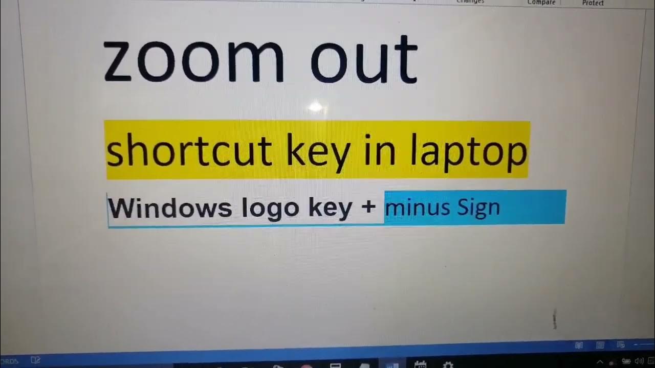 zoom out shortcut key in laptop YouTube