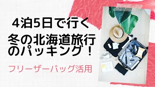 【フリーザーバッグ大活用】4泊5日で行く冬の北海道旅行のパッキング！【What's in my bag?】