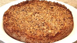 Болгарский насыпной яблочный пирог. Очень простой в приготовлении /Bulgarian apple pie (Eng subs)