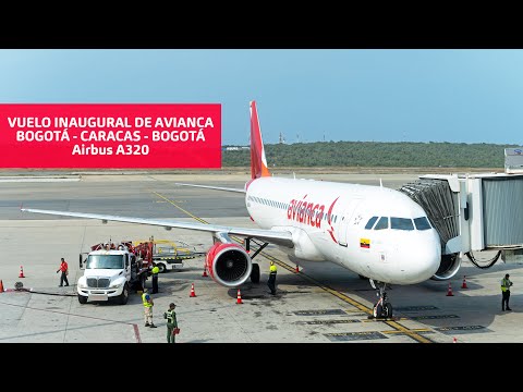 AVIANCA vuelo inaugural BOGOTÁ - CARACAS en AIRBUS A320
