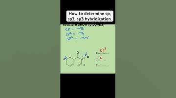 How to determine sp, sp2, sp3 hybridization.