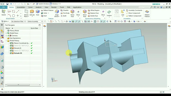UG NX - Sketch- 6- Derived curve - Intersection curve