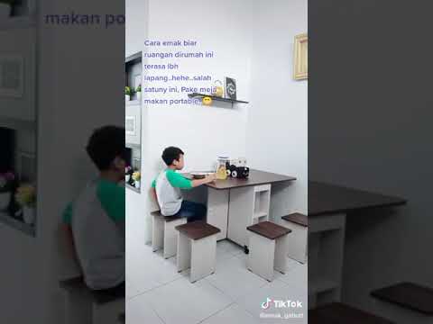 Video: Meja dengan Kursi yang Menghemat Ruang di Ruang Makan