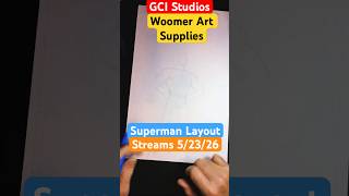 Live highlight GCI STUDIOS AND WOOMER ART SUPPLIES COLLABORATION/ SUPERMAN COVER / DC COMICS